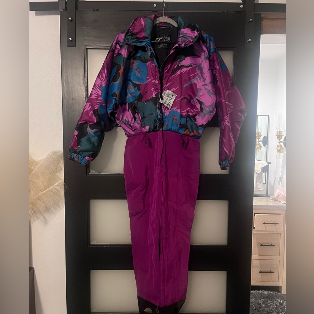 Snuggler Floral Ski Suit - Vintage!